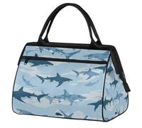 VQUVQV Borsone da viaggio, impermeabile, per sport, palestra, weekender, per la notte, per uomini e donne, Nuoto degli squali della Mar