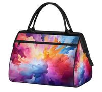VQUVQV Borsone da viaggio, impermeabile, per sport, palestra, weekender, per la notte, per uomini e donne, Vernice Nuvola Colorata