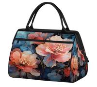 VQUVQV Borsone da viaggio, impermeabile, per sport, palestra, weekender, per la notte, per uomini e donne, Bellissimi Fiori Rossi nella Pittura A Olio