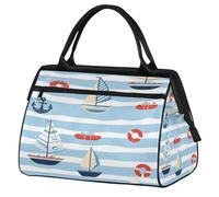 VQUVQV Borsone da viaggio, impermeabile, per sport, palestra, weekender, per la notte, per uomini e donne, Barche a vela nautiche