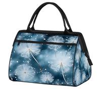 VQUVQV Borsone da viaggio, impermeabile, per sport, palestra, weekender, per la notte, per uomini e donne, Denti di leone che volano nel buio