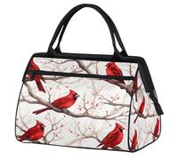 VQUVQV Borsone da viaggio, impermeabile, per sport, palestra, weekender, per la notte, per uomini e donne, Uccello rosso su un ramo