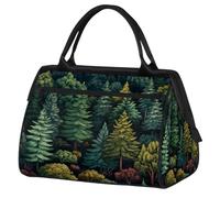 VQUVQV Borsone da viaggio, impermeabile, per sport, palestra, weekender, per la notte, per uomini e donne, Alberi della Foresta