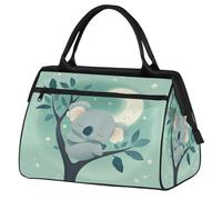 VQUVQV Borsone da viaggio, impermeabile, per sport, palestra, weekender, per la notte, per uomini e donne, Koala del fumetto che dorme su un albero