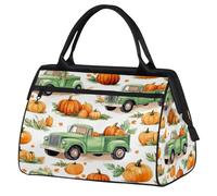 VQUVQV Borsone da viaggio, impermeabile, per sport, palestra, weekender, per la notte, per uomini e donne, Camion delle zucche del raccolto