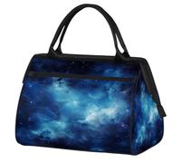VQUVQV Borsone da viaggio, impermeabile, per sport, palestra, weekender, per la notte, per uomini e donne, Galassia Blu Nebulosa