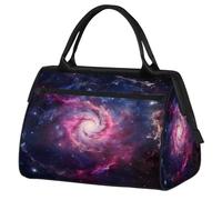 VQUVQV Borsone da viaggio, impermeabile, per sport, palestra, weekender, per la notte, per uomini e donne, Nebulosa Rosa Viola