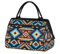VQUVQV Borsone da viaggio, impermeabile, per sport, palestra, weekender, per la notte, per uomini e donne, Stampa etnica azteca