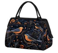 VQUVQV Borsone da viaggio, impermeabile, per sport, palestra, weekender, per la notte, per uomini e donne, Uccelli notturni sui rami