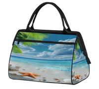 VQUVQV Borsone da viaggio, impermeabile, per sport, palestra, weekender, per la notte, per uomini e donne, Bella spiaggia stella marina Shell