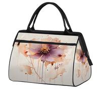 VQUVQV Borsone da viaggio, impermeabile, per sport, palestra, weekender, per la notte, per uomini e donne, Poppy Ink Splash