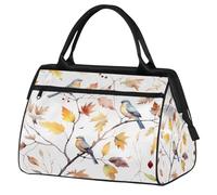 VQUVQV Borsone da viaggio, impermeabile, per sport, palestra, weekender, per la notte, per uomini e donne, Acquerello uccelli sul ramo