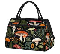 VQUVQV Borsone da viaggio, impermeabile, per sport, palestra, weekender, per la notte, per uomini e donne, Piante Di Funghi Foresta