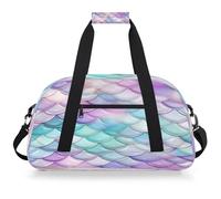 VQUVQV Borsone da viaggio per uomini e donne, impermeabile, per sport, palestra, weekender, pernottamento, Scala colorata della sirena di mare