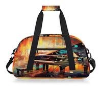 VQUVQV Borsone da viaggio per uomini e donne, impermeabile, per sport, palestra, weekender, pernottamento, Astratto Tasti Piano