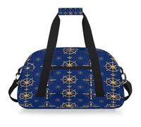 VQUVQV Borsone da viaggio per uomini e donne, impermeabile, per sport, palestra, weekender, pernottamento, Ancora blu nautica