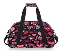 VQUVQV Borsone da viaggio per uomini e donne, impermeabile, per sport, palestra, weekender, pernottamento, Cuore Rosso Diverso