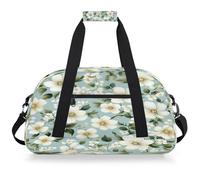 VQUVQV Borsone da viaggio per uomini e donne, impermeabile, per sport, palestra, weekender, pernottamento, Piccoli fiori bianchi.