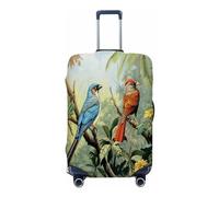 VQUVQV Copertura per valigia, protezione elastica da viaggio, adatta per bagagli con ruote da 45-81 cm, Uccelli nella giungla, M