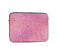 VQUVQV Custodia per computer portatile, con texture a forma di cuore rosa e oro glitterato, borsa da trasporto per computer portatile, fodera morbida, imbottita, con cerniera, per donne e uomini