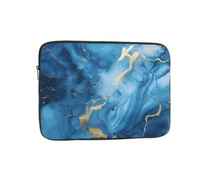 VQUVQV Custodia per computer portatile da 13 pollici con stampa di liquido blu marmo, custodia per computer portatile, leggera e sottile, borsa per il trasporto