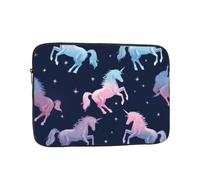 VQUVQV Custodia per computer portatile, motivo unicorni fantasy, stelle, borsa da trasporto per computer portatile, fodera morbida, imbottita, con cerniera, per donne e uomini