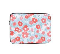 VQUVQV Custodia portatile per computer portatile da 15 pollici, con fiore di corallo azzurro, sottile, leggera, borsa per il trasporto