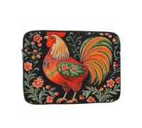 VQUVQV Custodia portatile per computer portatile da 15 pollici, un gallo rosso, sottile e leggera, borsa per il trasporto