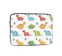 VQUVQV Custodia protettiva per computer portatile con dinosauri colorati con fodera morbida imbottita con cerniera, borsa per il trasporto, sottile e leggera borsa per laptop valigetta