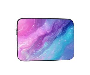 VQUVQV Custodia protettiva per computer portatile, fodera morbida, imbottita, con cerniera, borsa per il trasporto, rosa blu liquido, sottile, leggera, valigetta per laptop