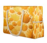 VQUVQV Grande borsa da spiaggia da donna, impermeabile, a prova di sabbia, con tasca con cerniera, per viaggi, shopping, piscina, Motivo a zampa di gatto dor, Large