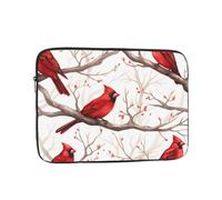 VQUVQV Red Bird On A Branch, custodia protettiva per computer portatile, fodera morbida, imbottita, con cerniera, borsa per il trasporto, sottile e leggera