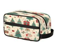 VQUVQV Trousse da viaggio per cosmetici, organizer per articoli da toeletta per donne e uomini, Scatola per albero di Natale, Stampato