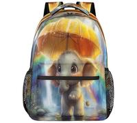 VQUVQV Zaino per donne e uomini, leggero, per la scuola, per computer portatile, casual, per università, lavoro, viaggi, Elefante dei cartoni animati sotto