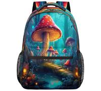 VQUVQV Zaino per donne e uomini, leggero, per la scuola, per computer portatile, casual, per università, lavoro, viaggi, Fungo di racconto magico dei cartoni animati della