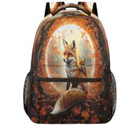 VQUVQV Zaino per donne e uomini, leggero, per la scuola, per computer portatile, casual, per università, lavoro, viaggi, Volpe nella foresta d'autunno