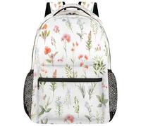 VQUVQV Zaino per donne e uomini, leggero, per la scuola, per computer portatile, casual, per università, lavoro, viaggi, Piccoli fiori selvatici