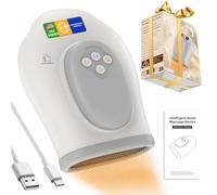 VqVozSua Massaggiatore a mano completo con calore e compressione per artrite e tunnel carpale, massaggio manuale regolabile, temperatura, modelli di compressione, circolazione sanguigna terapia del