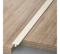 VQWQV 3Pcs*90cm Profilo T in Alluminio Coprisoglia Piatto Unione Fessure del Pavimenti per Soglia Porta Riempimento Fessure Parquet E Piastrelle(Beige,W0.6cm)