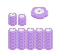 Vqxmhrpw Kit di Spazzole for WC, Set di Spazzole for WC A Parete con 24 Testine di Ricambio, Strumento di Pulizia Efficace for Il Bagno E La Casa(Purple-72Pcs)