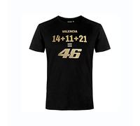 VR 46 T-Shirt Valencia 2021,Black,S,Uomo
