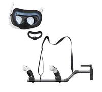 VR Gunstock for Meta Quest 3S, maschera per gli occhi in silicone per Meta Quest 3S, migliora stabilità e controllo, adattatore magnetico per fucile e accessorio in silicone resistente al sudore (nero