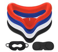 VR Silicone Face Cover Pad Compatibile per Oculus Quest 2 VR, a prova di sudore, a prova di luce, antiscivolo, lavabile, ricambio per cuscinetti per il viso, accessori usa e getta, maschera per gli