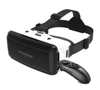 VR Virtual Reality 3D Glasses Box Stereo VR per Google Cardboard Headset Casco per IOS Android (G06+Gamepad)