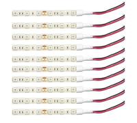 Vrabocry 10 pezzi 5050 LED flessibile striscia luce DC 12 V rosso freddo 620 nm 10 cm pannello impermeabile IP65 luci cucina mobili scaffali lampada