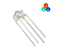 Vrabocry 100 pz 3mm RGB Multicolore LED Diodo Luci Comune Anodo Trasparente Lente Rotonda Tricolore 4 pin Luminoso Tricolore Illuminazione Lampadina Lampade Componenti Elettronici Indicatore Luce