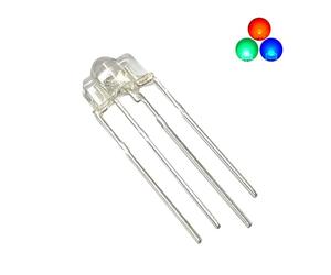 Vrabocry 100 pz 3mm RGB Multicolore LED Diodo Luci Comune Anodo Trasparente Lente Rotonda Tricolore 4 pin Luminoso Tricolore Illuminazione Lampadina Lampade Componenti Elettronici Indicatore Luce