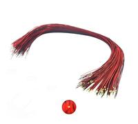 Vrabocry 20 pz 0805 Rosso SMD Micro 20mA LED Diodi saldati Mini LED Diodo luminoso con fili micro da 30 cm di lunghezza per modellismo DIY e decorazione