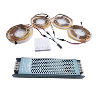 Vrabocry 20M WS2811 COB Luce a LED per Acqua Corrente che Scorre, Effetto Gara di Cavalli, Luce a Striscia LED Bianca Calda, Banda di Pixel DC24V 360LED/m, Controllo RF, Alimentatore 24V