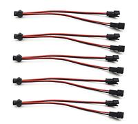 Vrabocry 5pcs 15cm 2pin SM splitter JST maschio 1 a 2 pin maschio e femmina per 5630 3528 5050 una striscia LED di colore